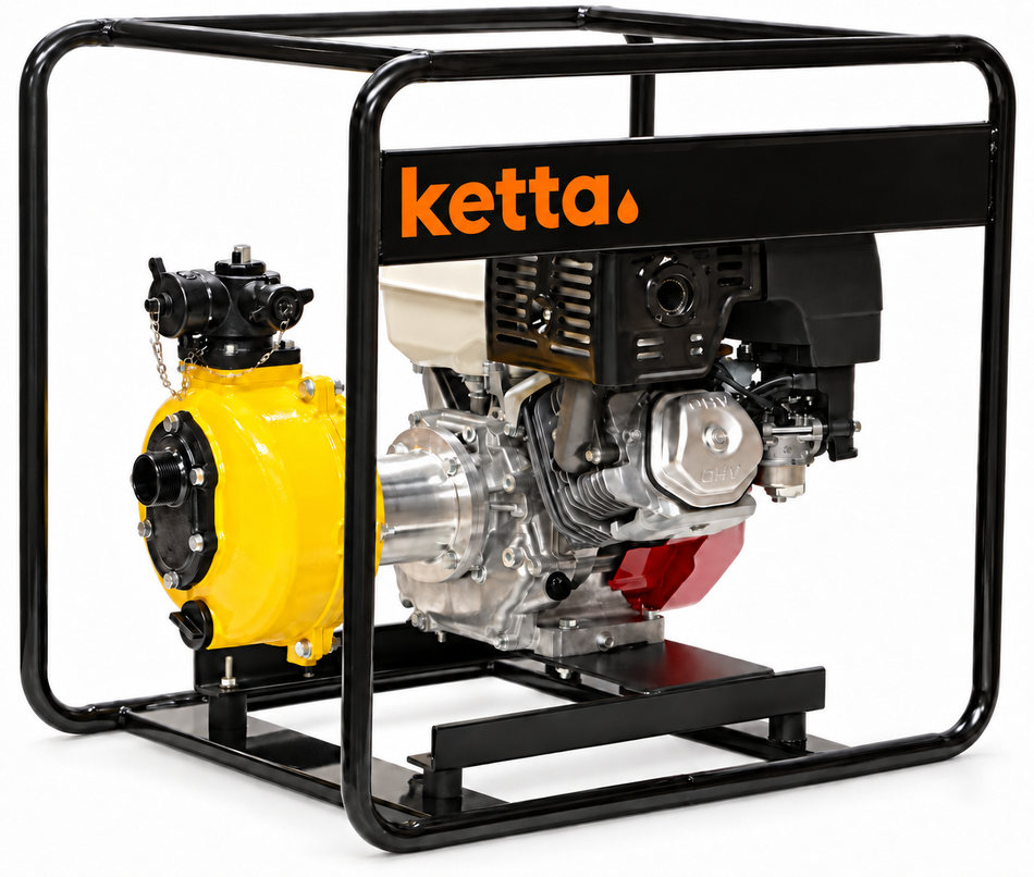 Honda Powered Ketta FKT twin impeller pump Honda GX series 300 lpm 90 m head - all options