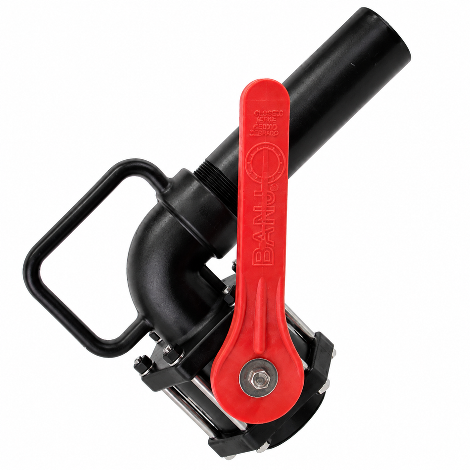 Banjo VA200FP 50 mm 2 inch NPT(F) bulk dispensing nozzle with handle and on/off tap