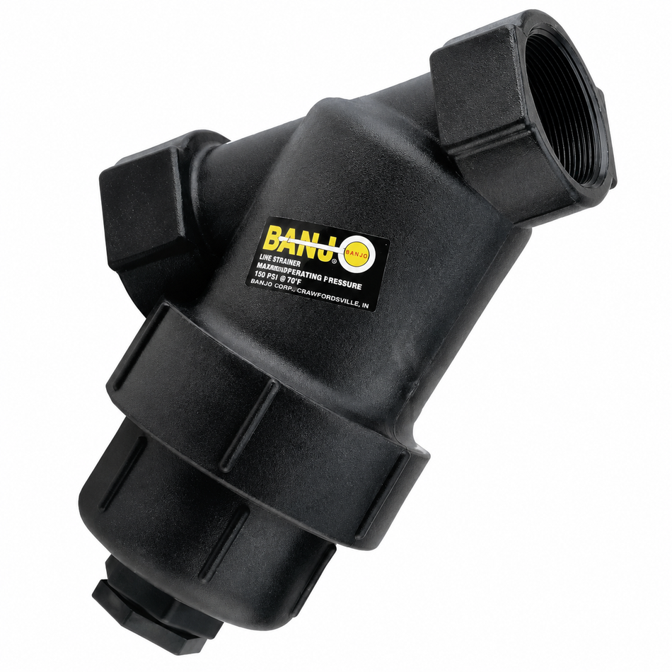 Banjo LS series 50 mm 2 inch NPT(F) poly Y strainer filter 10 bar (150 psi)