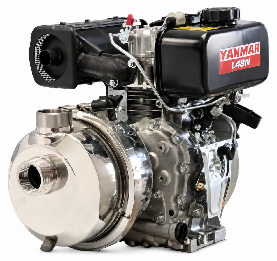 Pacer I series 2 inch BSP(M) stainless steel pump Yanmar diesel 650 lpm 23 m head - all options