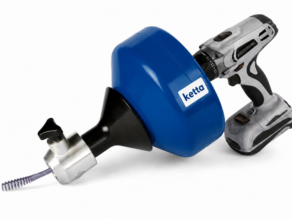 Ketta K-60SZ-1 drain cleaning tool for pipes DN 20-75 with 7.6 m max pipe length (drill not included)