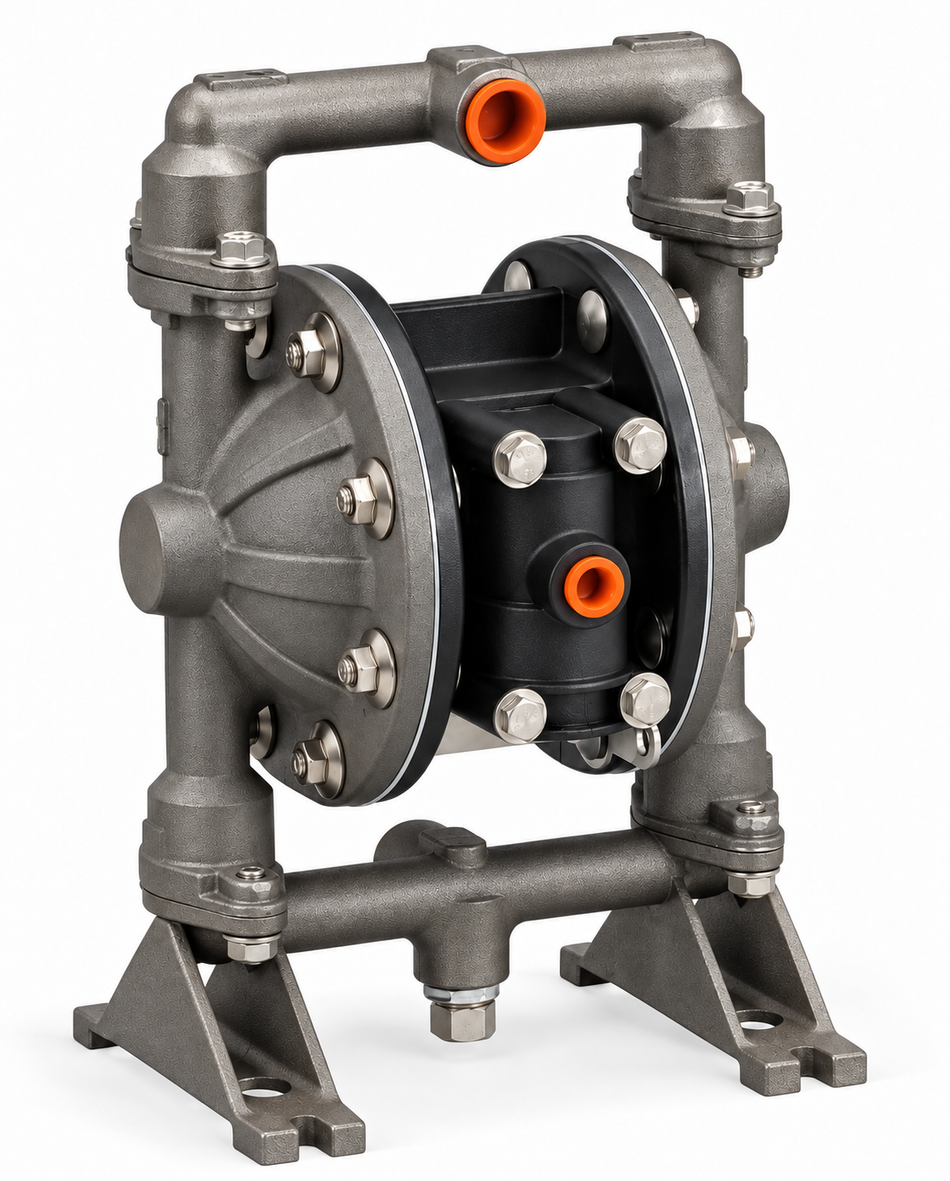 Ketta GD05A Series 13 mm 1/2 inch NPT(F) stainless steel air operated diaphragm pump 49 lpm 6.9 bar (100 psi) - all options