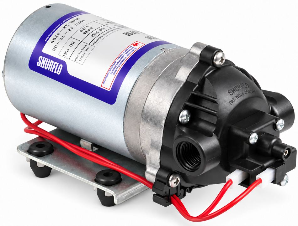 Shurflo 8000-151-296G Geolast diaphragm pump 24v for diesel 3/8 inch NPT(F) ports 3.78 lpm 4.1 bar (60 psi)