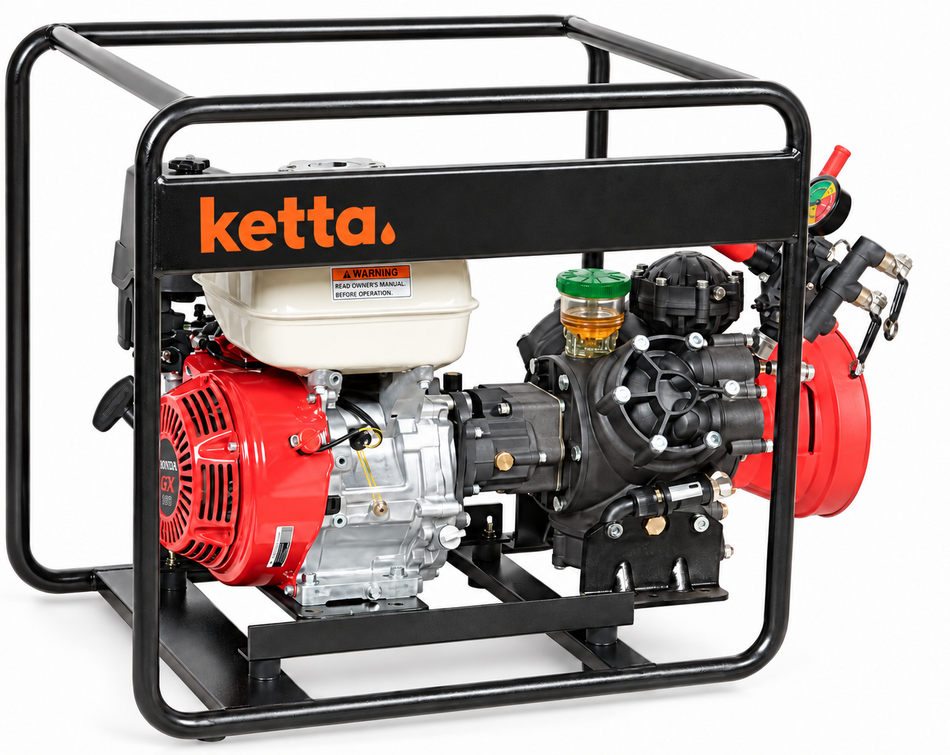 Annovi Reverberi AR713 diaphragm pump and roll frame Honda GX390 11 hp 76 lpm 40 bar (580 psi)
