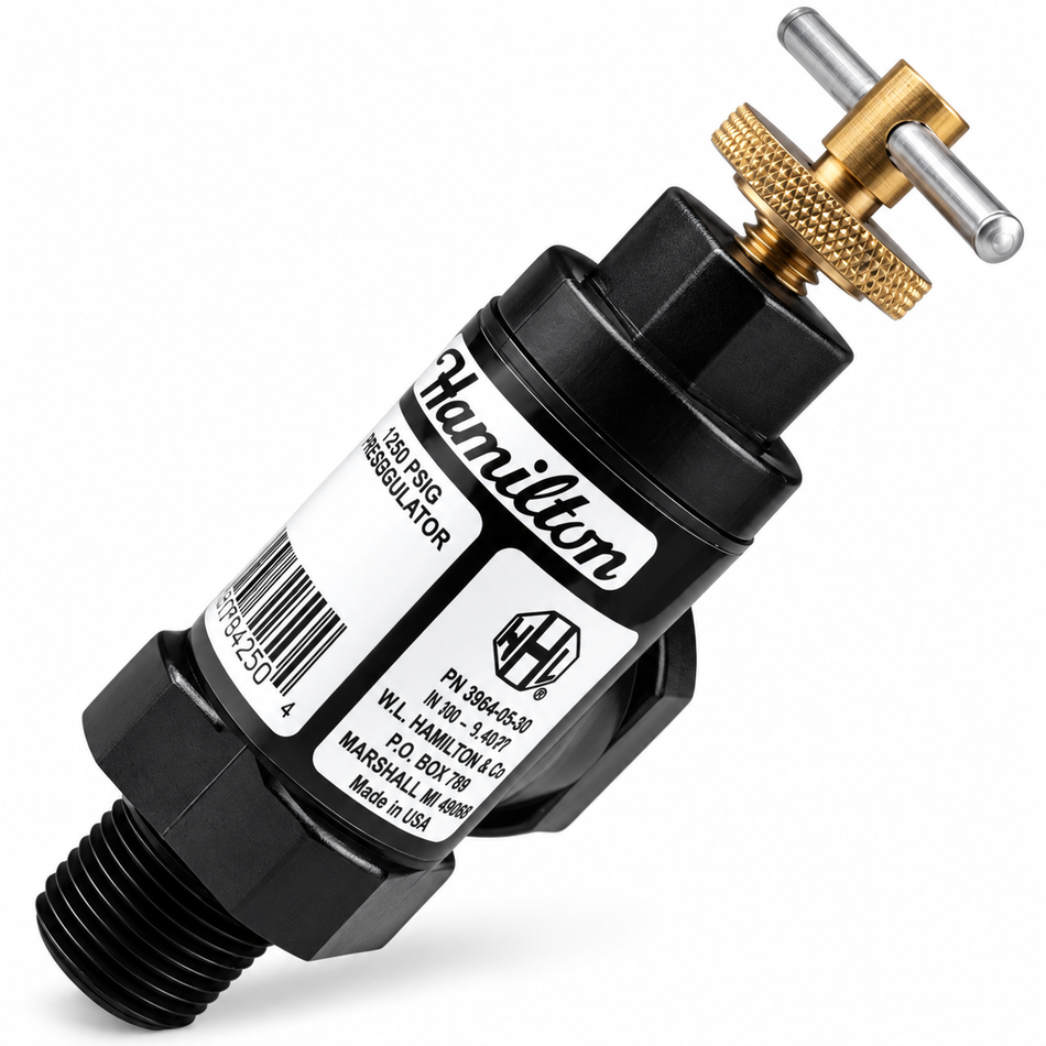 Hamilton 2066-01-58 Nylon blue spring 3/4 inch NPT pressure regulator and pump safety relief valve 0 to 10 bar (0 to 150 psi)
