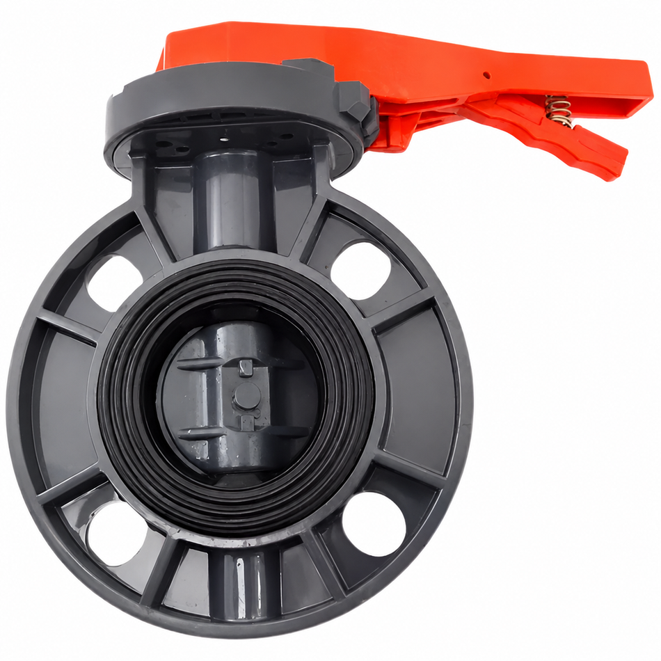 Ketta BFP series manual butterfly valve uPVC body and disc with EPDM liner 10 bar (145 psi) - all sizes