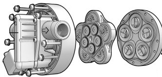 Remco PH-5538E-D ProFlo FatBoy complete pump head assembly with 4.1 bar (60 psi) pressure switch and 1/2 inch NPT(F) threaded ports