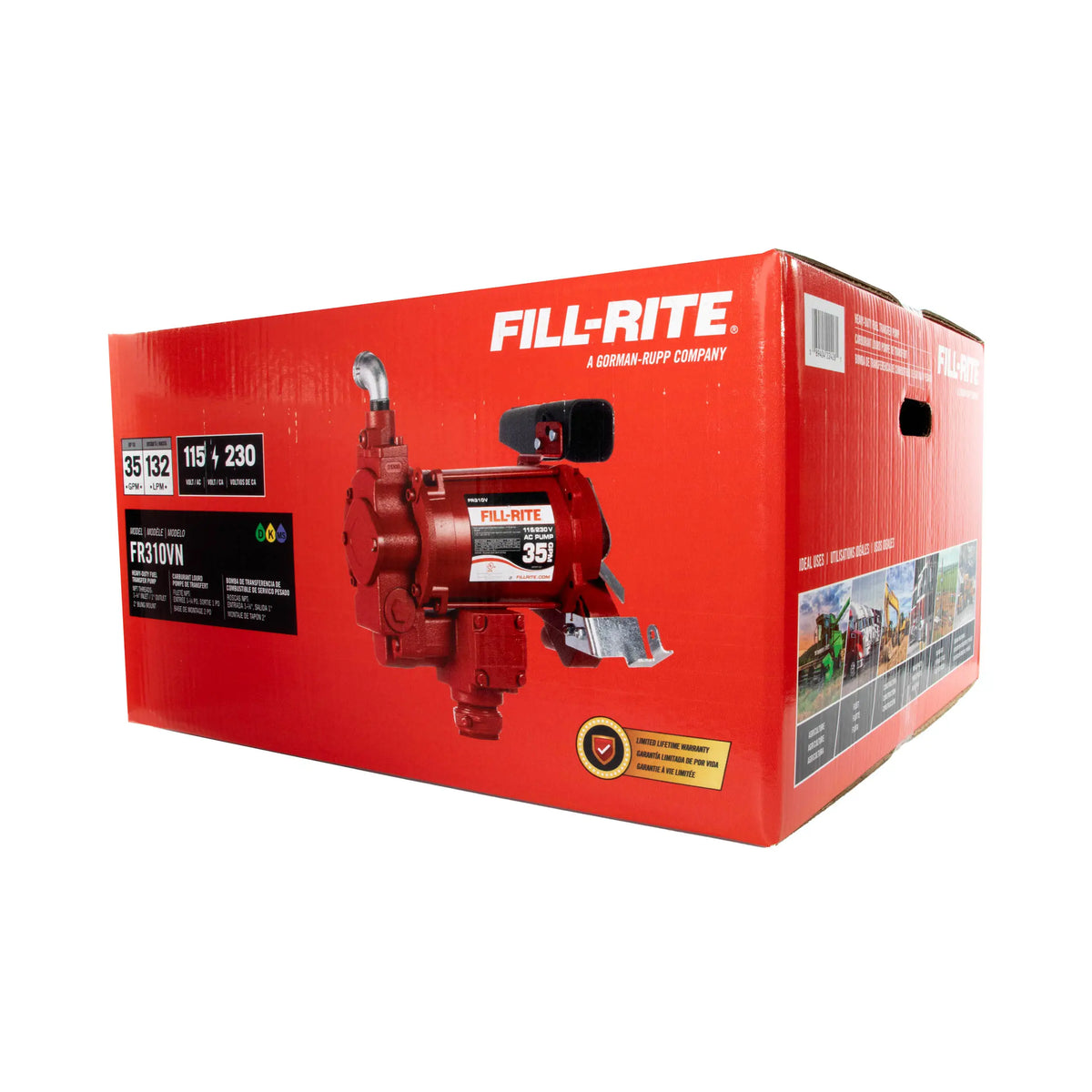 Fill Rite Plumbing Fill Rite FR310VB 230v petrol and diesel pump with 5.5 m hose and auto ...
